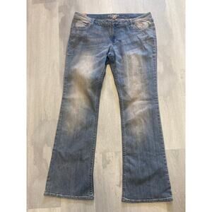 Arizona Jean Company Bootcut Blue Denim Medium Wash Jeans Women's 19 Long